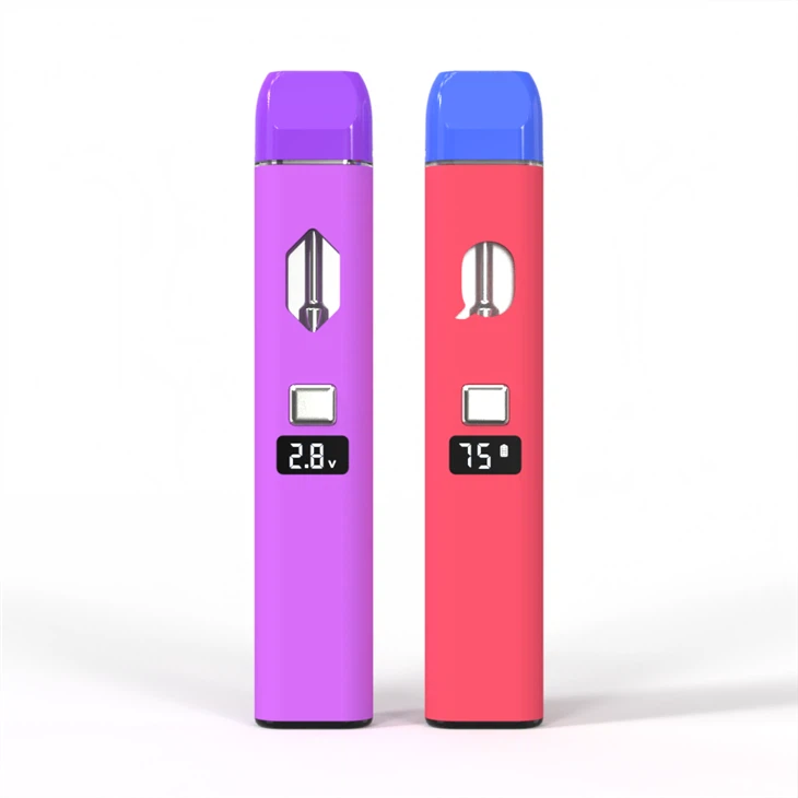 China Custom Classic Style CBD THC HHC Distillate Delta-8 Pre-heat Disposable Vapes With Screen 1ML 2ML Disposable Vape Device